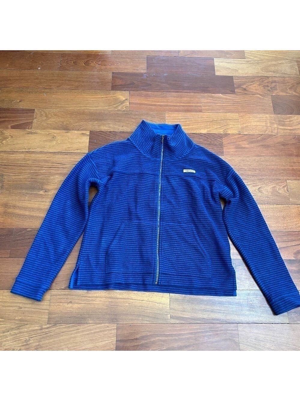 Vineyard Vines Womens Full Zip 100% Cotton Jacket sz S Blue Black Missing Cord